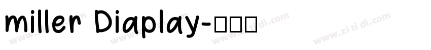 miller Diaplay字体转换